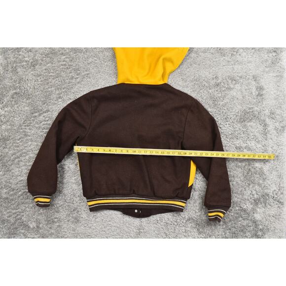 Trophy Jackets Brown/Yellow Cotton Varsity Jacket S Vintage Avaires Vintage 60's - Picture 4 of 10